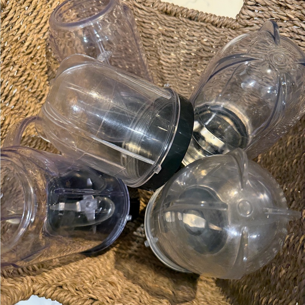 ☀️🌴5 Magic Bullet Clear Plastic Drink Tumblers